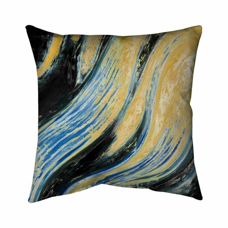 BEGIN HOME DECOR 26 x 26 in. Wavy Wave-Double Sided Print Indoor Pillow 5541-2626-AB42-1